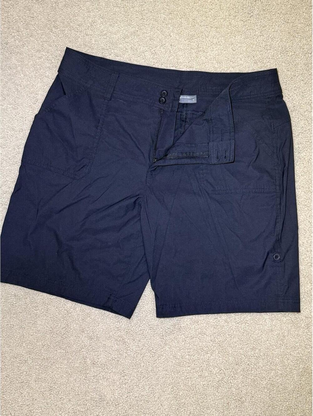 Eddie Bauer Guide Pro Lined Hem Bermuda Shorts Women’s 16 Black